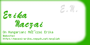 erika maczai business card